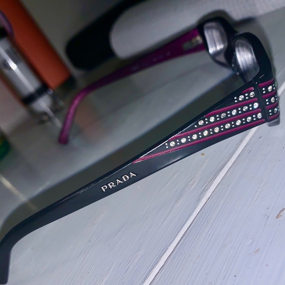 Prada Eyeglasses w/ Rhinestones